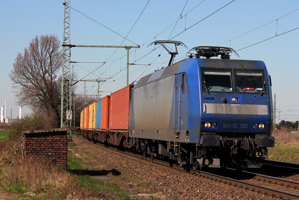 145-CL-203 (X-Rail) in Porz Wahn am 26.03.2012