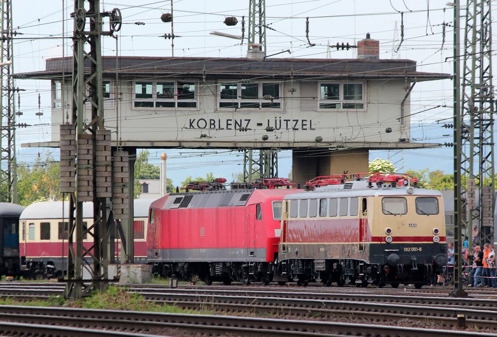 182 001-8 & 752 004-5 in Koblenz Ltzel am 08.06.2013
