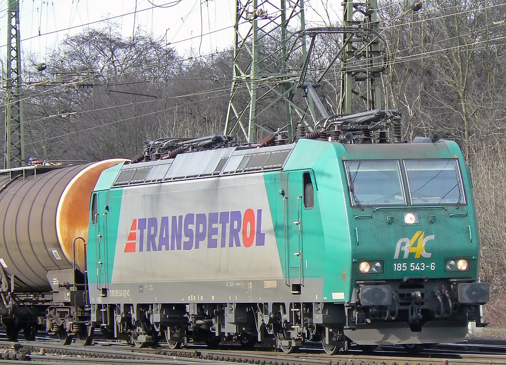 185 543-6 der R4C mit Transpetrol Sticker in Kln Gremberg am 24.02.2010