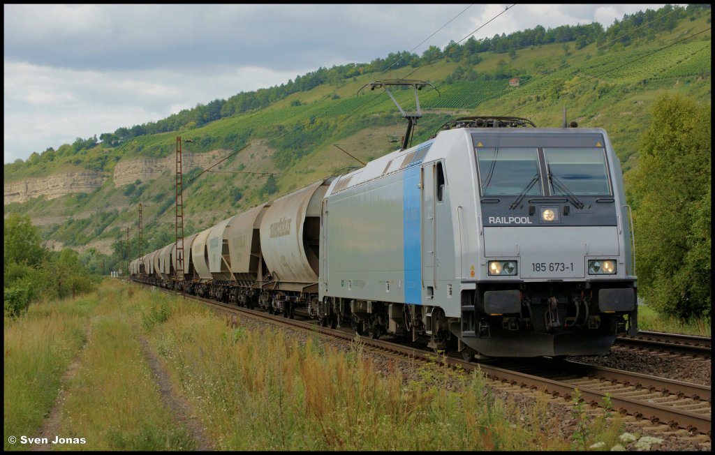 185 673-1 (Railpool/Floyd) in Thngersheim am 8.8.2012.