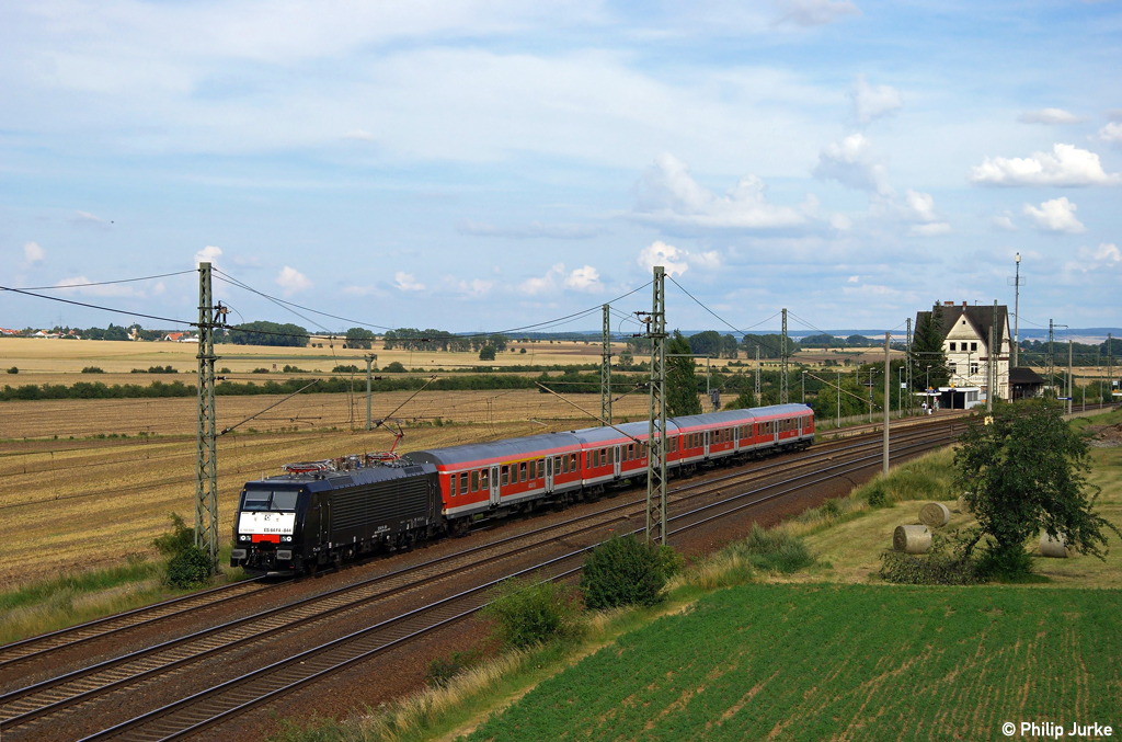 189 844-4 mit der RB 16324 (Halle(Saale)Hbf - Eisenach) am 06.08.2011 in Seebergen.