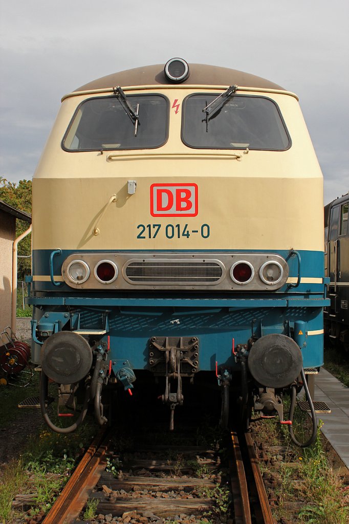 217 014-0 im DB Museum Koblenz Ltzel am 11.08.2011