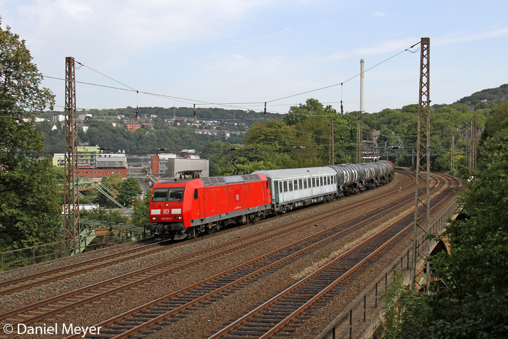 Die 145 074-1 in Wuppertal Sonnborn am 10,09,12