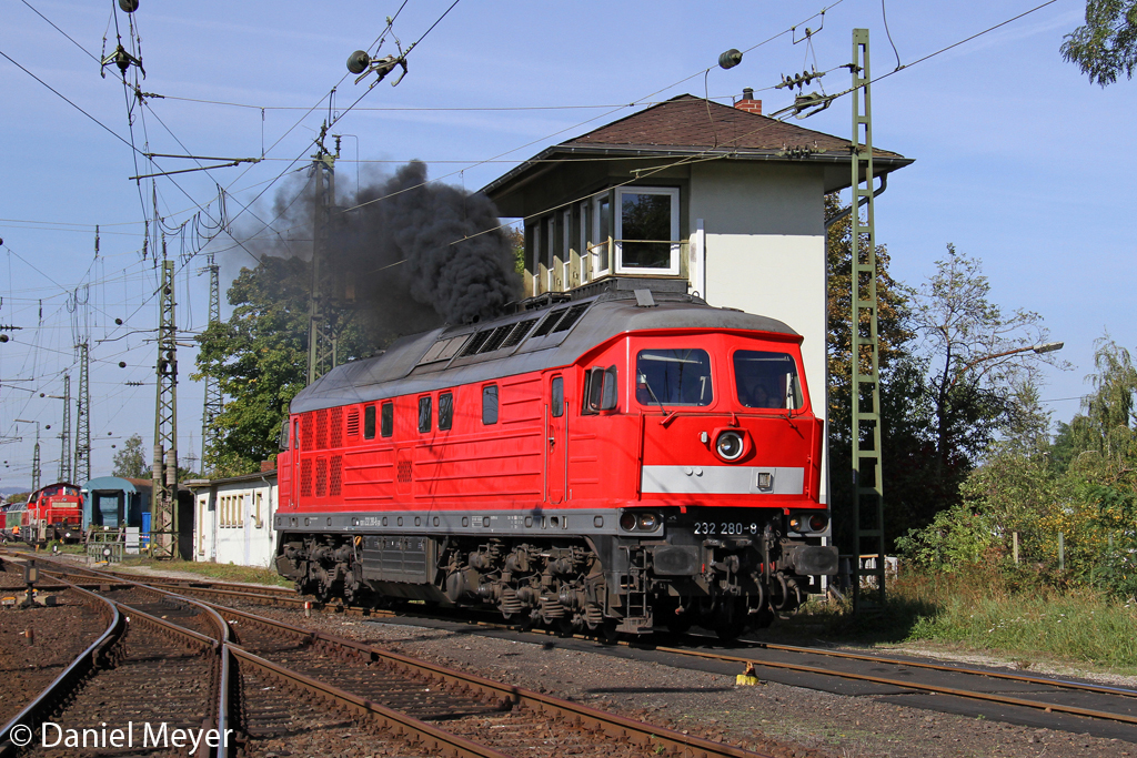 Die 232 280-8 bei dem Dieselfest im DB Museum Koblenz Ltzel am 30,09,12