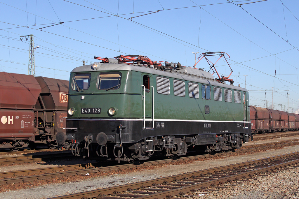 Die E40 128 in Landshut am 07,02,11