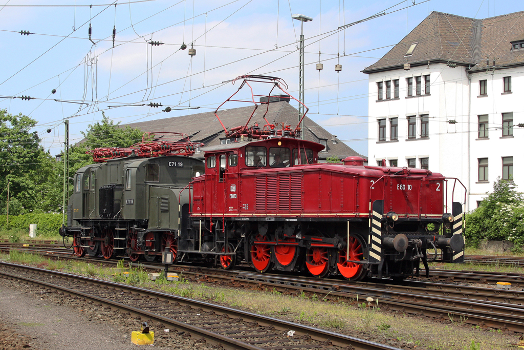 Die E60 10 und E71 19 bei der Lokparade vom DB Museum Koblenz Ltzel am 02,06,12