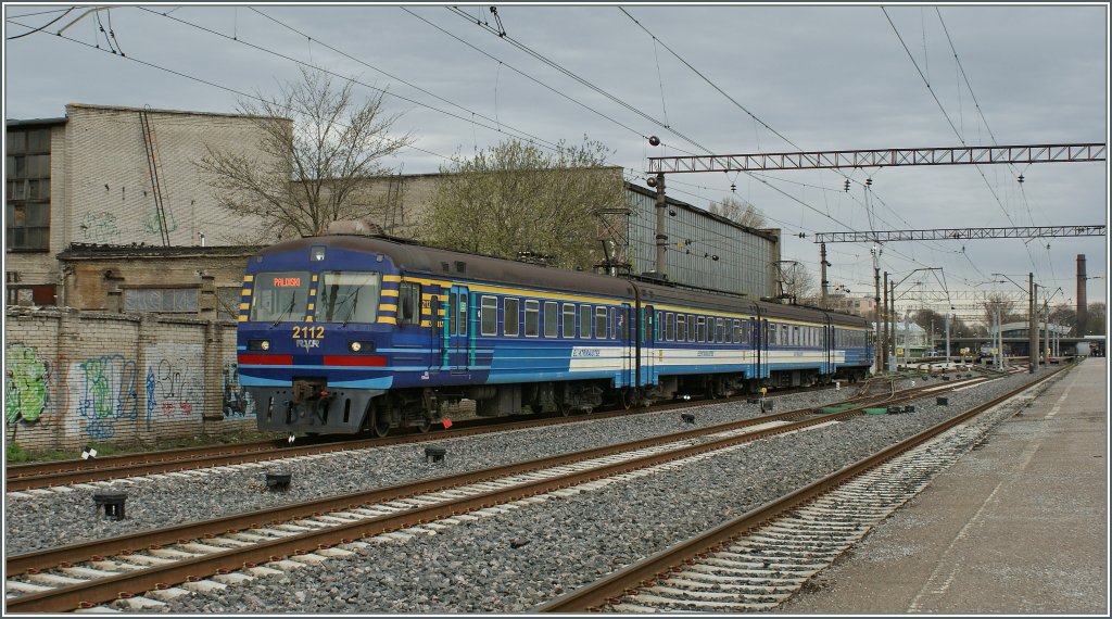 Elektirraudtee Triebzug 2112 in Tallinn. 6. Mai 2012