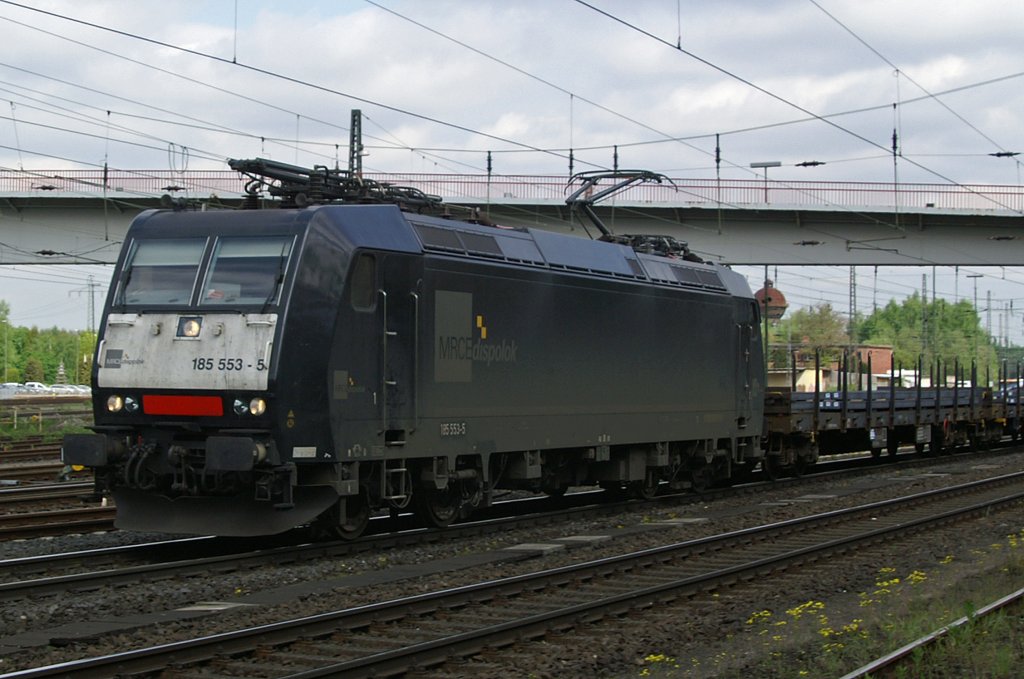 MRCE Dispolok 185 553 am 10.5.10 in Duisburg-Entenfang