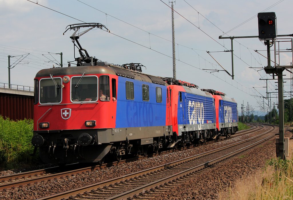 Railadventure 421 383-1 mit 474 003-7 I-SBBCI & 474 002-9 I-SBBCI am Haken in Porz Wahn am 04.07.2012