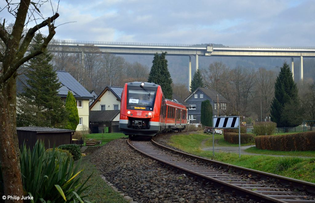 622 004-9 als RB 11180 (Gummersbach - Wiehl) am 07.12.2014 bei Weiershagen.
