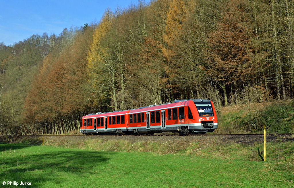 622 004-9 als RB 11182 (Gummersbach - Wiehl) am 07.12.2014 bei Weiershagen.
