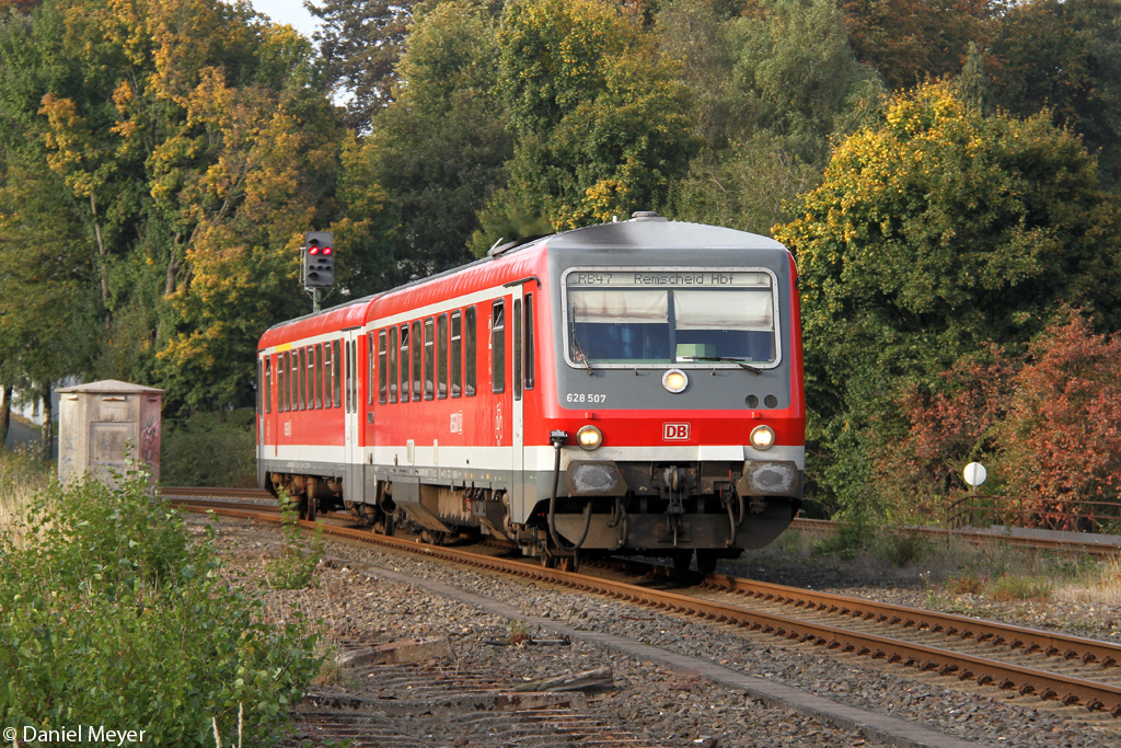 Der 628 507 in Remscheid Lennep am 04.10.2013