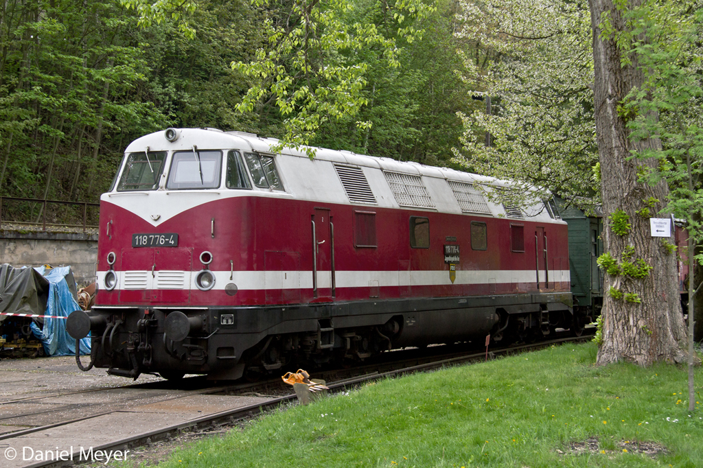 Die 118 776-4 der Sachschen Eisenbahn Freunde in Schwarzenberg (Erzg.) am 10.05.2013