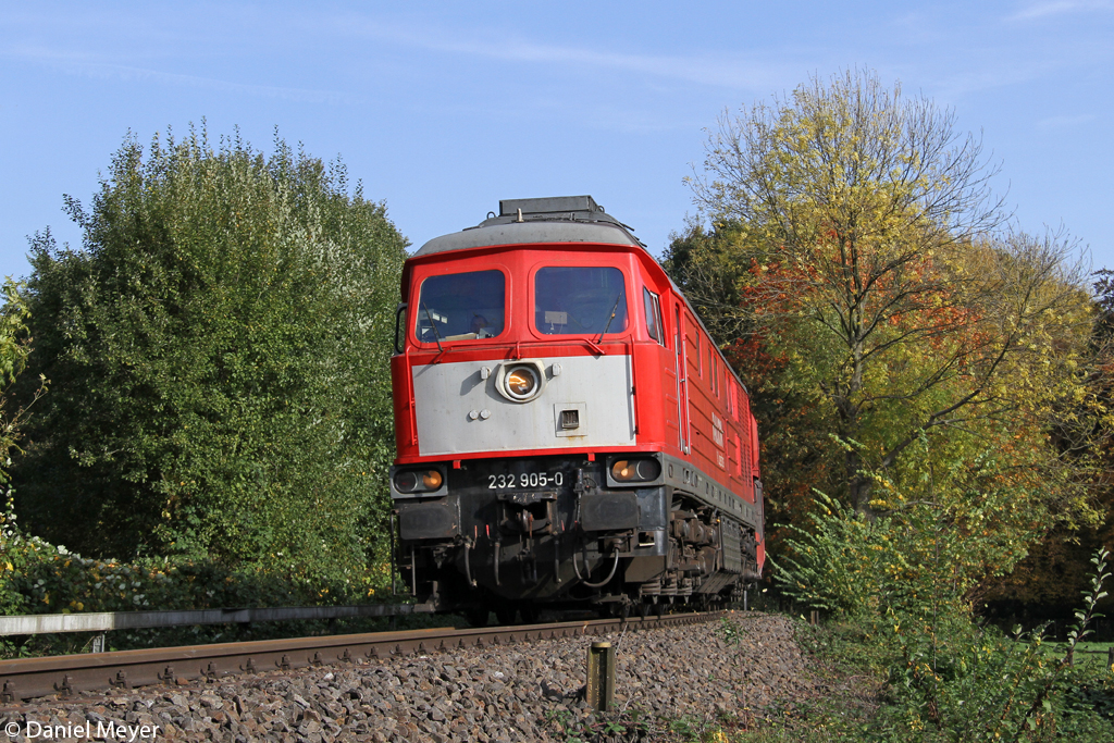 Die 232 905-0 in Ratingen am 22.10.2013