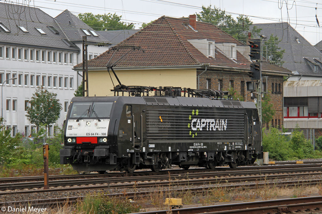 Die Captrain ES 64 F4-108 (189 108) in Koblenz Moselwei am 16.07.2014