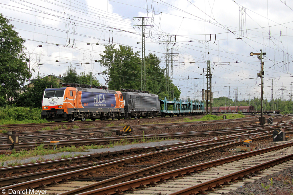 Die HUSA ES 64 F4-996 ( 189 096 ) und ES 64 F4-990 ( 189 090 ) in Koblenz Ltzel am 27.06.2013
