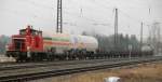 Der mitt�gliche Rangierzug. 362 550-6, aufgenommen am 09.02.10, bei der ...