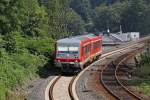 Der 928 538 als RB 47 richtung Solingen in Wuppertal Rauental am 25,07,11