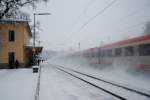 Winter im Bahnhof Aling.