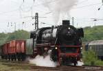 Dann kam mit mchtig Dampf die Ochsenlok 41 018 aus dem Bahnpark Augsburg.