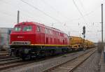 225 094-2 der EBM mit Bauzug abgestellt in Hrth-Kalscheuren am 30.03.2013