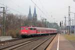 110 436-3 am RB35 nach Wesel in Kln Messe/Deutz am 03.04.2013