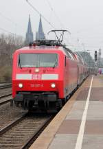 120 207-6 am RE9 nach Siegen in Kln Messe/Deutz am 03.04.2013
