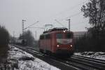 140 024 LZ von Seelze nach Hannover Linden in Limmer am 04.01.2010