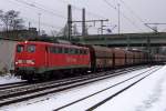 br-140-e40/53250/db-cargo-140-169-4-fhrt-durch DB Cargo 140 169-4 fhrt durch Hamburg-Harburg richtung Maschen. (06.02.10)