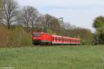 Die 143 358-0 mit der S6 in Essen Werden am 17.04.2014