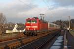 Die 181 220 mit IC 134 nach Luxembourg auf der Koblenz Glser Eisenbahnbrcke am 02,01,11