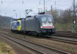 182 514-0 (DB Regio) und 189 912-9 (Lokomotion) in Kln-West am 28.1.2012.