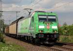 185 389-4 mit Transwagon Zug in Porz Wahn am 04.05.2011