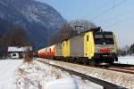 189 931 + 189 xxx Lokomotion mit einem KLV-Zug Richtung Brenner.
Aufgenommen am 04.12.2010