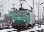 437014 der SNCF/FRET verlsst den Gbf. Kln Gremberg am 12.01.2010