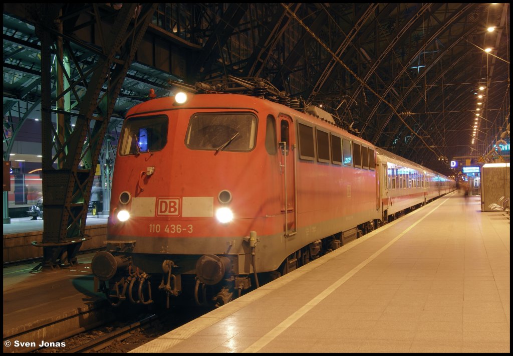 110 436-3 (DB Regio) in Köln-Hbf am 25.1.2013. 