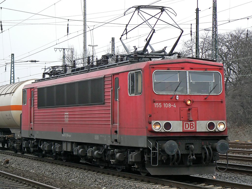 155 108-4 in Köln West am 21.01.2010