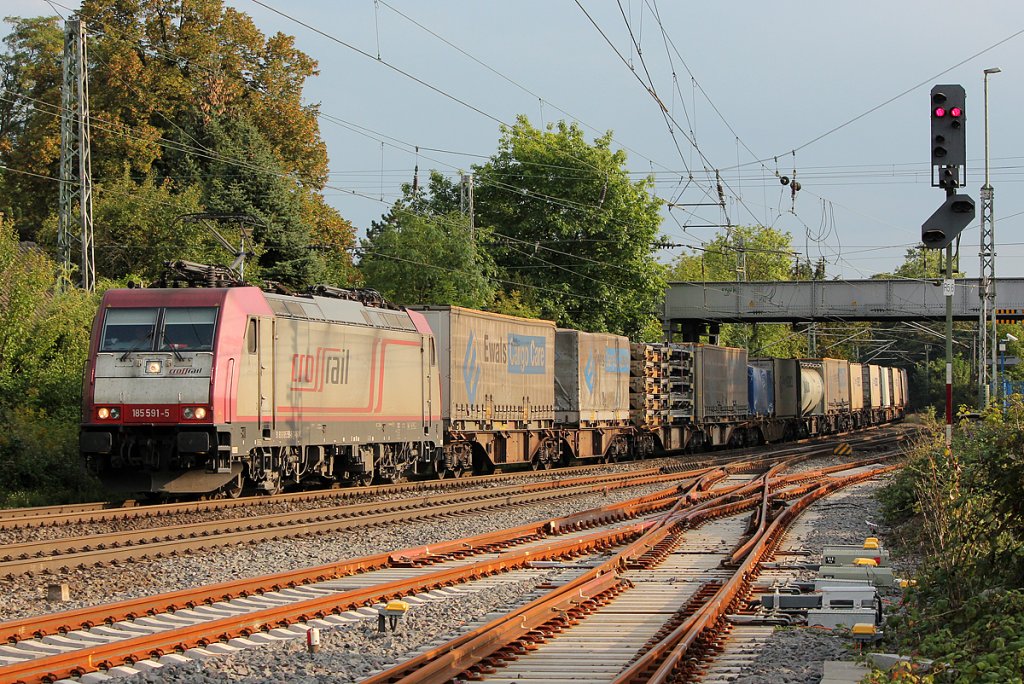 185 591-5 von X-Rail bei Brhl Vochem am 02.09.2011