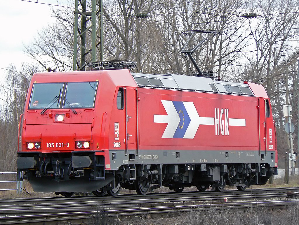 185 631-9 als Lz in Gremberg am 25.2.2010