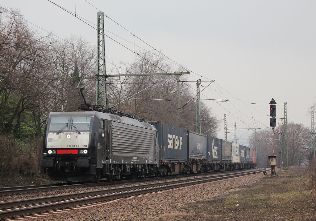 189 110 / ES 64 F4-110 in Bonn Oberkassel am 21.03.2013