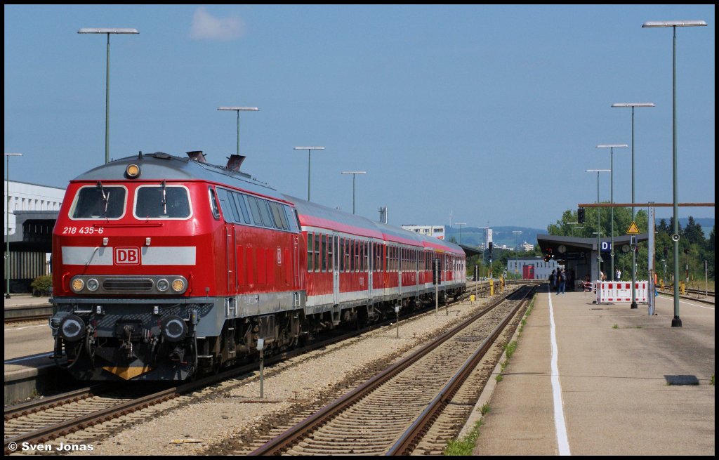 218 435-6 (DB Regio) in Kempten am 12.8.2012.