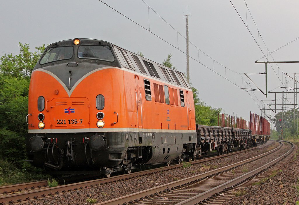 221 135-7 der Bocholter Eisenbahn in Porz Wahn am 05.06.2011