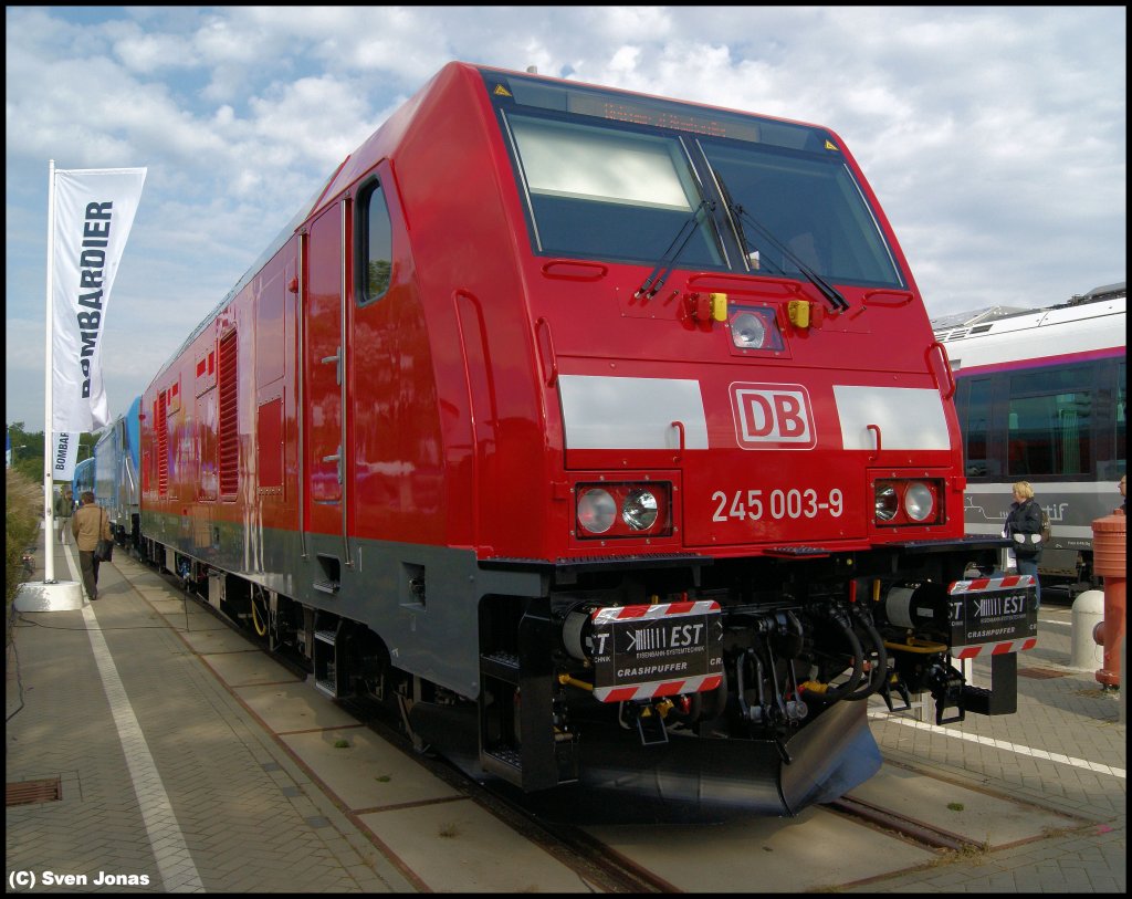 245 003-9 (DB Regio) auf der Innotrans 2012 in Berlin-Messe/Sd am 22.9.2012.