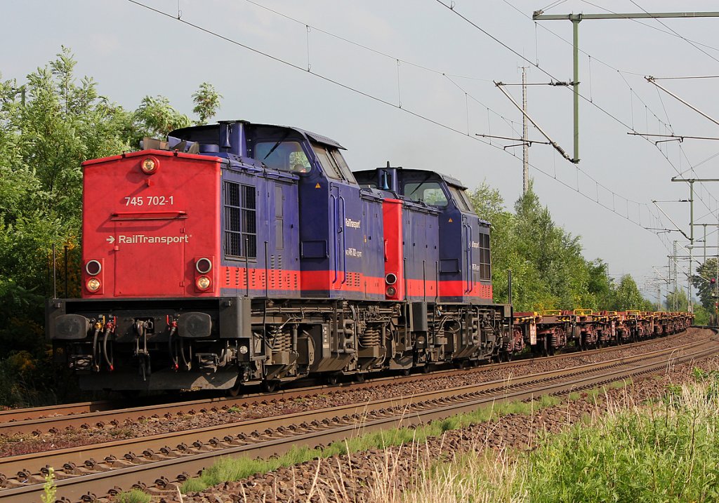 745 702-1 der tschechischen Rail Transport  in Porz Wahn am 14.06.2011 