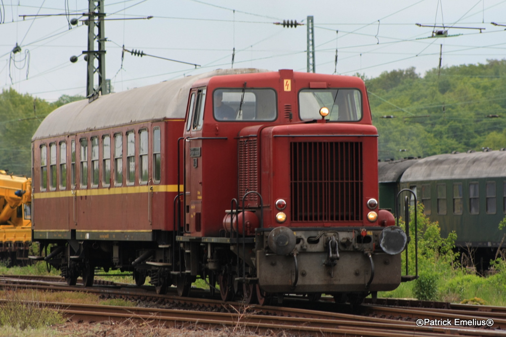 Dann kam die glaubich V45 der Gelnhuser Kreisbahn am 13.05.2010 aus dem Damrstadt Kranichsteiner Rbf