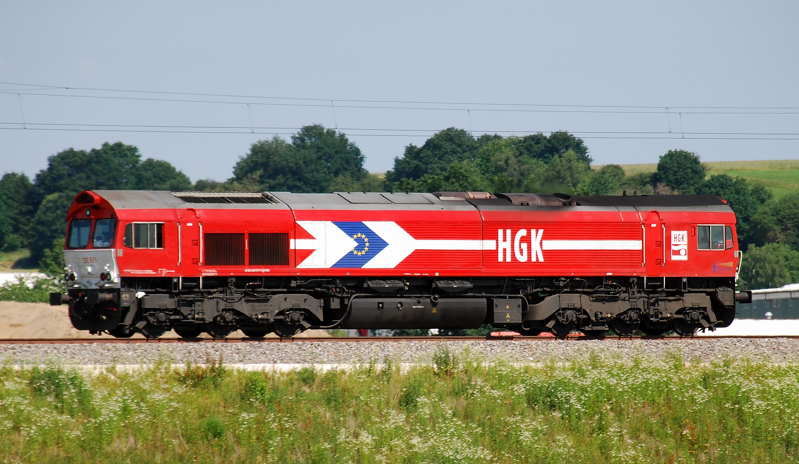 DE 671, HGK, aufgenommen bei einer Solofahrt kurz nach Burgau, am 17.06.12.