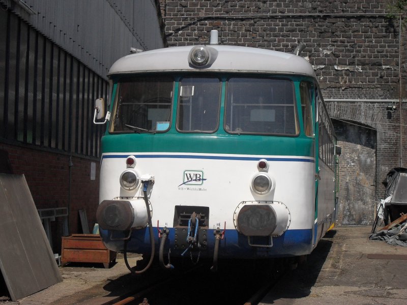 Der VT1 der Wiehltalbahn im Sommer 2010 im Eisenbahnmuseum Dieringhausen.