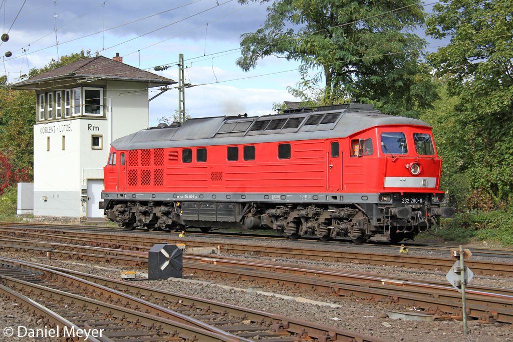 Die 232 280-8 bei der Lokparade im DB Museum Koblenz Lützel am 29,09,12