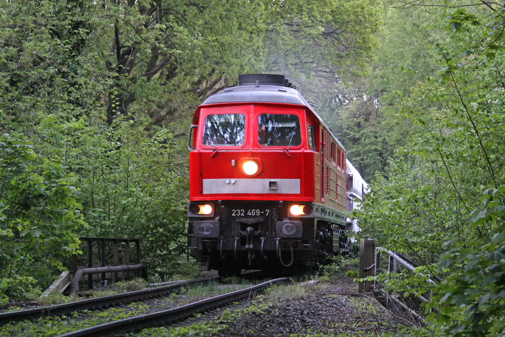 Die 232 469-7 im Angertal zwischen Wülfrath und Ratingen am 21,05,10