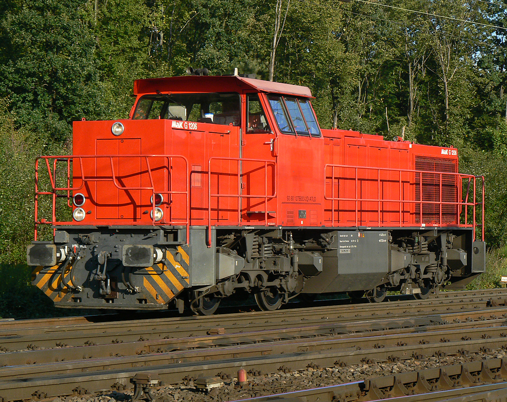 Eine nicht nher gekennzeichnete MaK G1206 in Gremberg am 21.09.2010